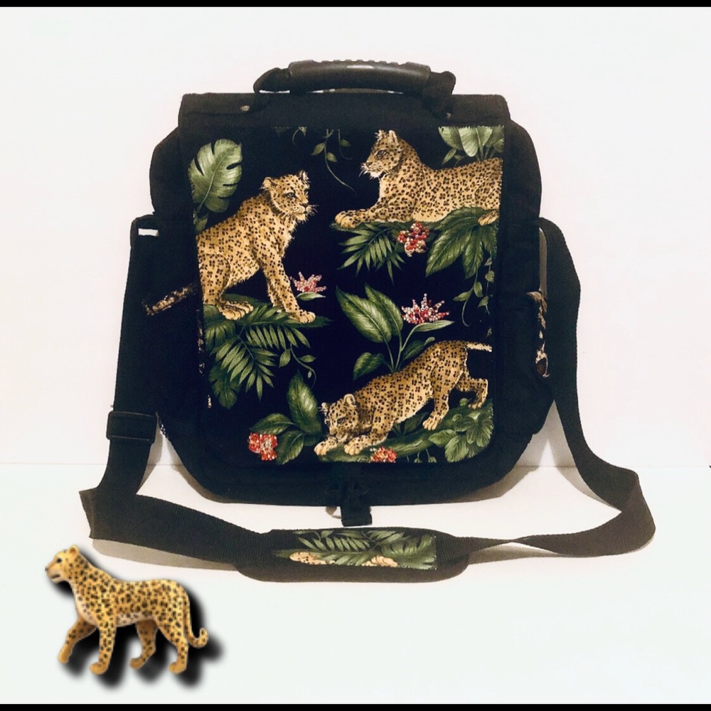 Handmade Leopard Messenger Bag